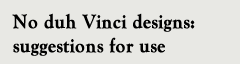 no duh vinci